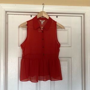 NWT Arizona Jeans Orange Sleeveless Top